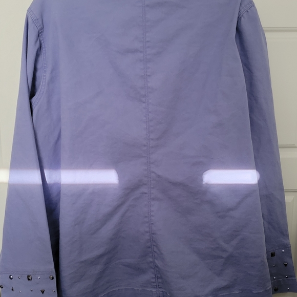 Lavender denim studded jacket - Picture 2 of 5